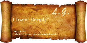 Linzer Gergő névjegykártya